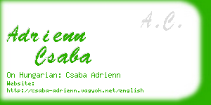 adrienn csaba business card
